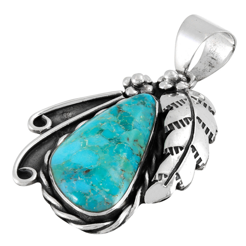 Turquoise Sterling Silver Pendant P3337-C75