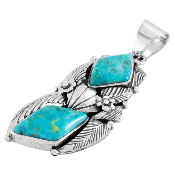 Turquoise Pendant Sterling Silver P3339-C75