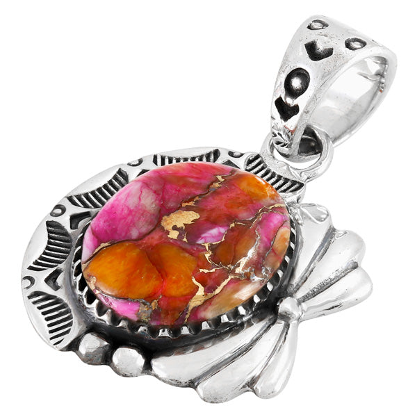 Plum Spiny Pendant Sterling Silver P3340-C92