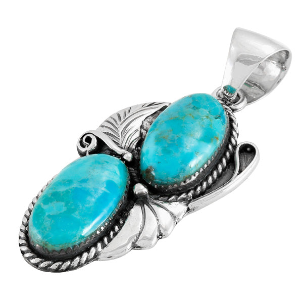 Turquoise Pendant Sterling Silver P3343-C75