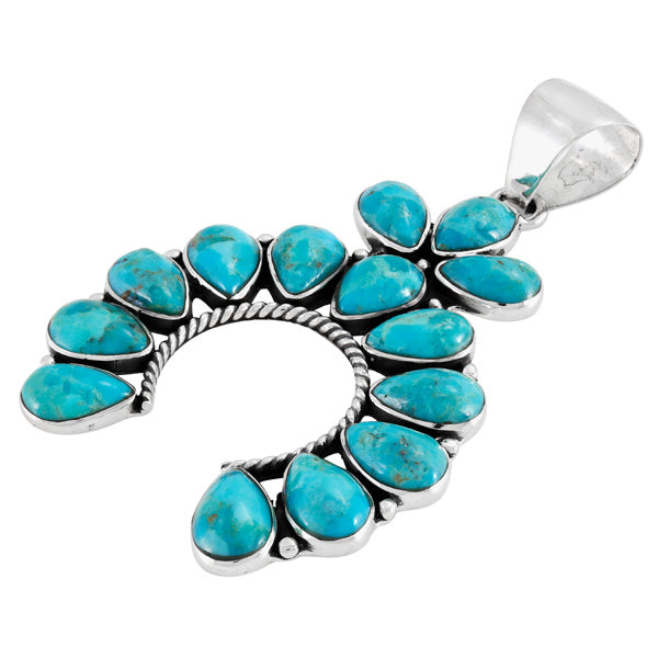 Turquoise Naja Pendant Sterling Silver P3348-C75
