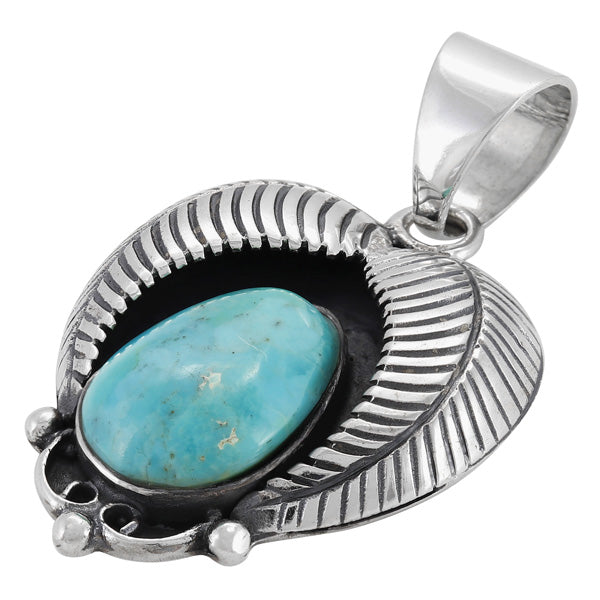 Sterling Silver Pendant Turquoise P3353-C75