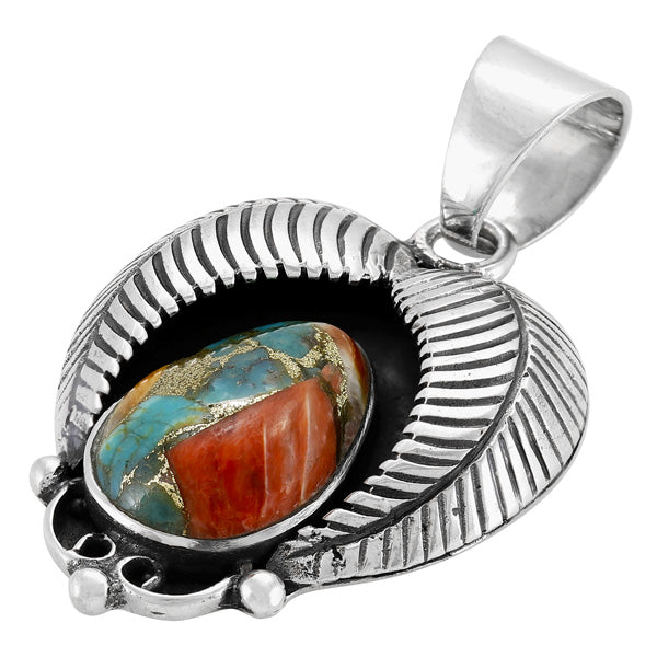 Sterling Silver Pendant Spiny Turquoise P3353-C89