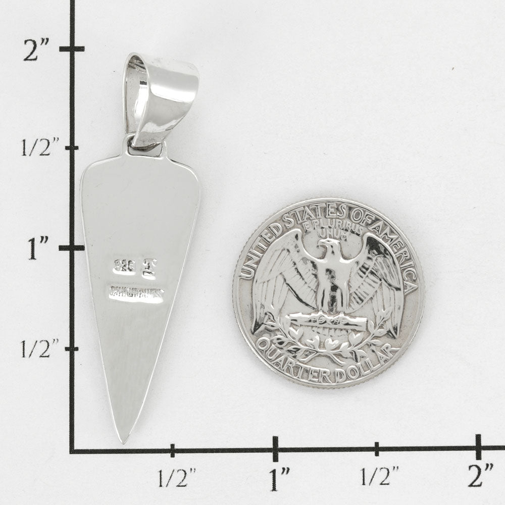 Multi Gemstone Arrowhead Pendant Sterling Silver P3355-C00