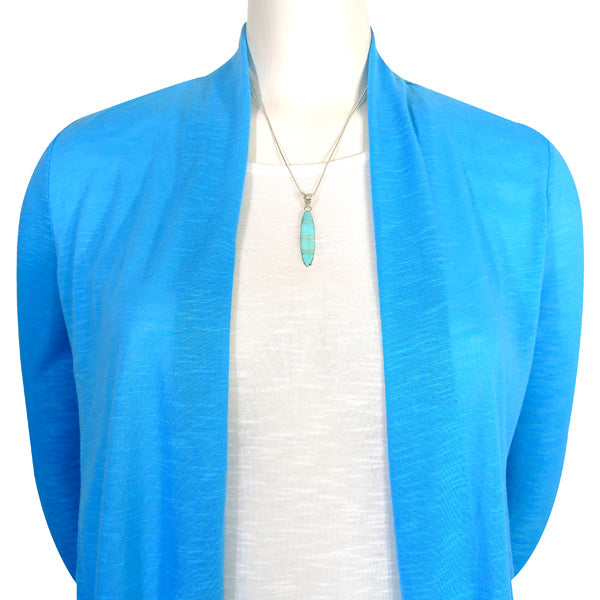 Sterling Silver Pendant & Earrings Set Turquoise PE4008-C05