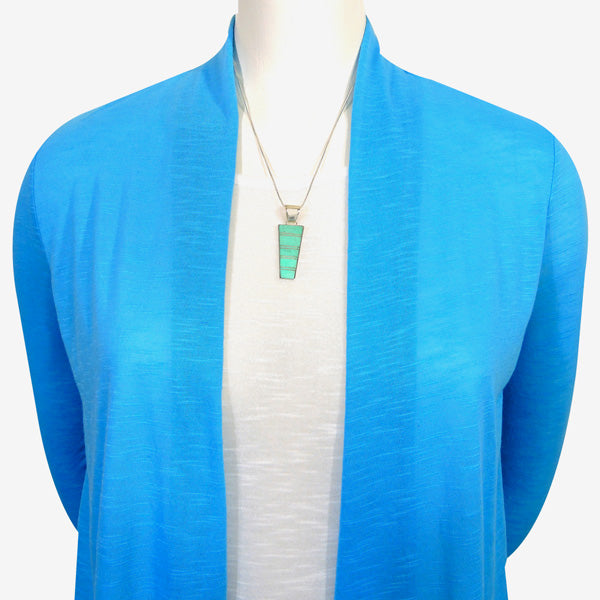 Sterling Silver Pendant & Earrings Set Turquoise PE4012-C05