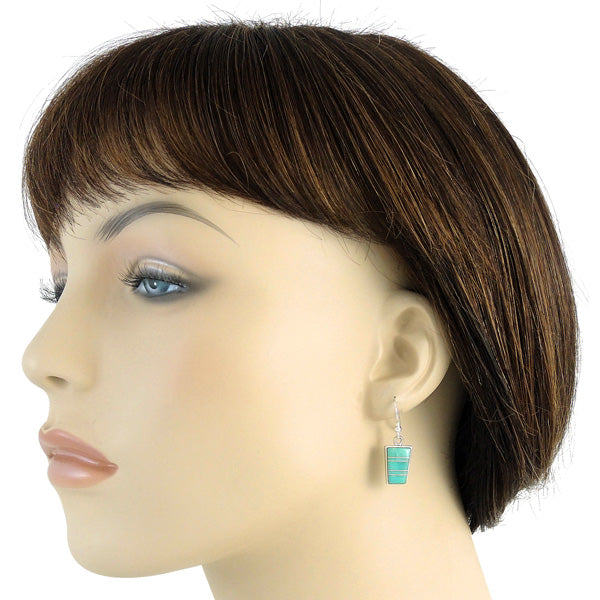 Sterling Silver Pendant & Earrings Set Turquoise PE4012-C05