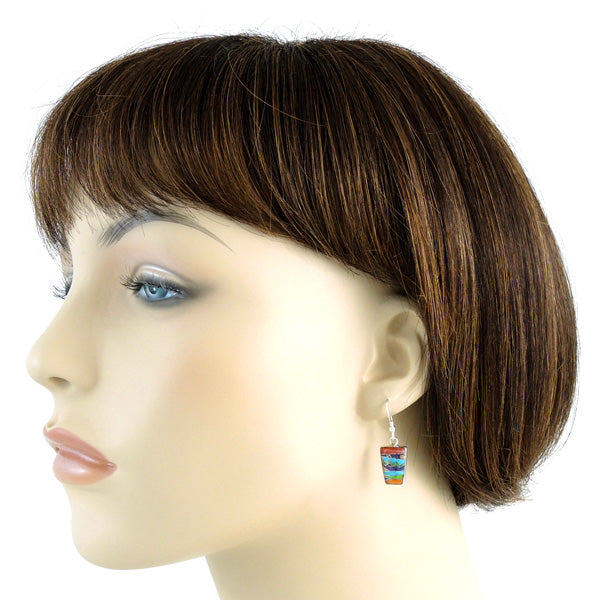 Sterling Silver Pendant & Earrings Set Multicolor PE4012-C30