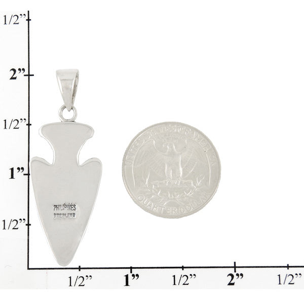 Sterling Silver Arrowhead Pendant Turquoise P3145-C21B