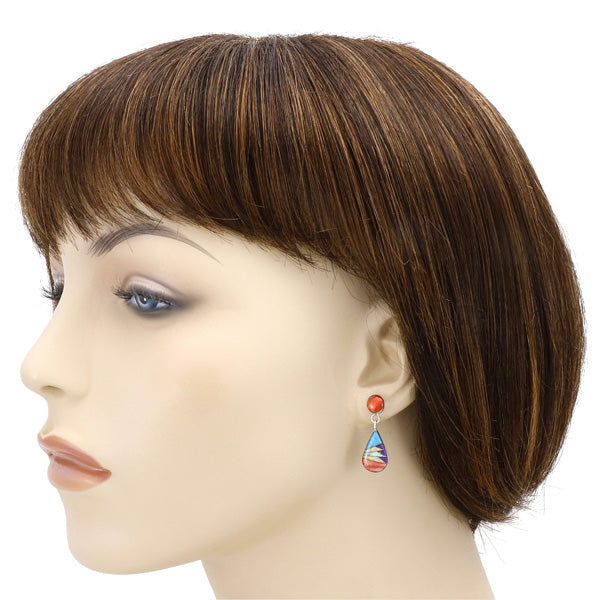 Sterling Silver Pendant & Earrings Set Multicolor PE4023-LG-C02