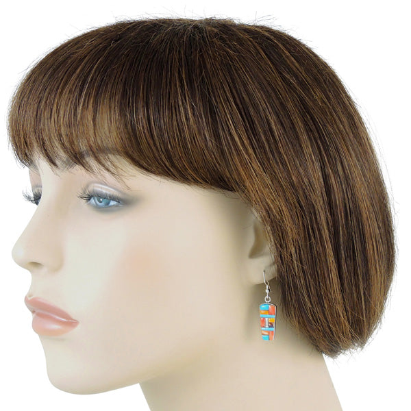 Sterling Silver Pendant & Earrings Set Multicolor PE4030-C51