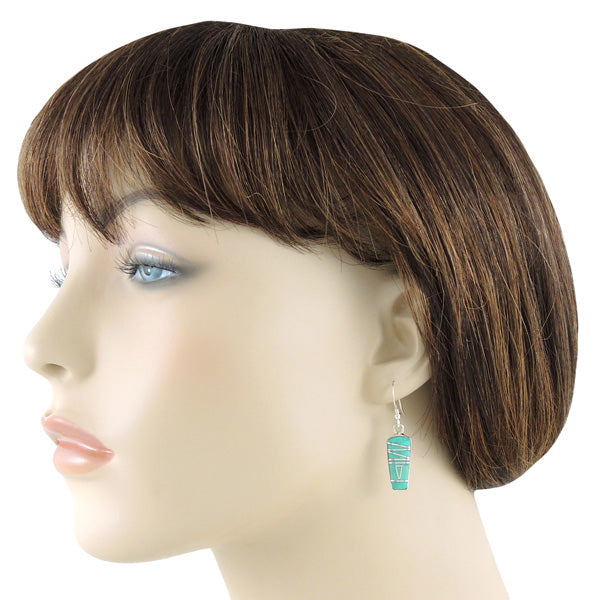 Sterling Silver Pendant & Earrings Set Turquoise PE4030-C05