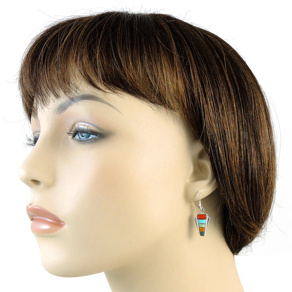 Sterling Silver Pendant & Earrings Set Multicolor PE4033-C01