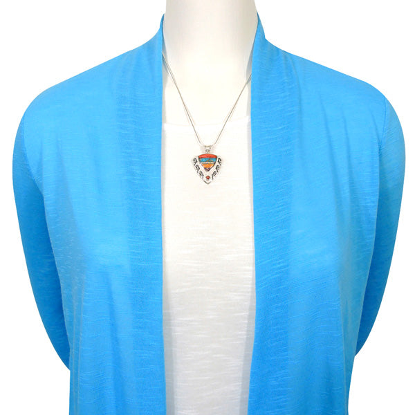 Sterling Silver Pendant Multi-Gemstones P3263-C00