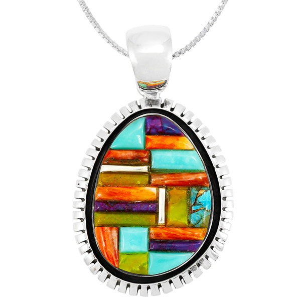 Multicolor Pendant Sterling Silver P3015-C51
