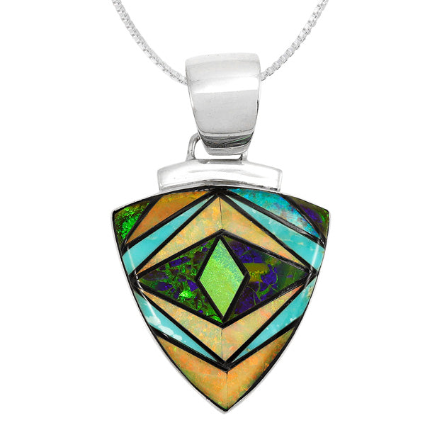Multicolor Pendant Sterling Silver P3023-C01