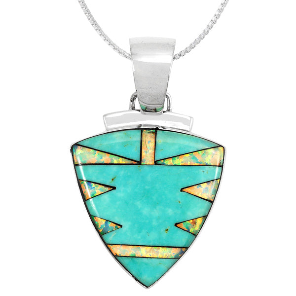 Turquoise Pendant Sterling Silver P3023-C21