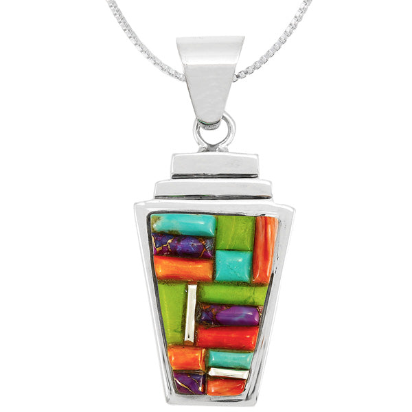 Multicolor Pendant Sterling Silver P3024-C51