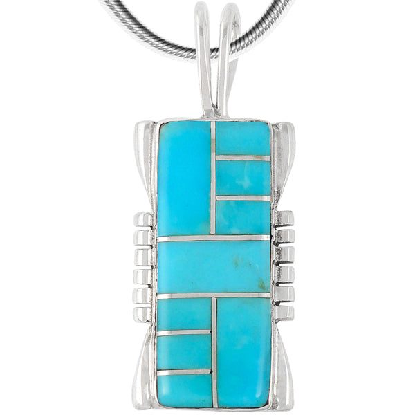 Sterling Silver Pendant Turquoise P3044-LG-C05