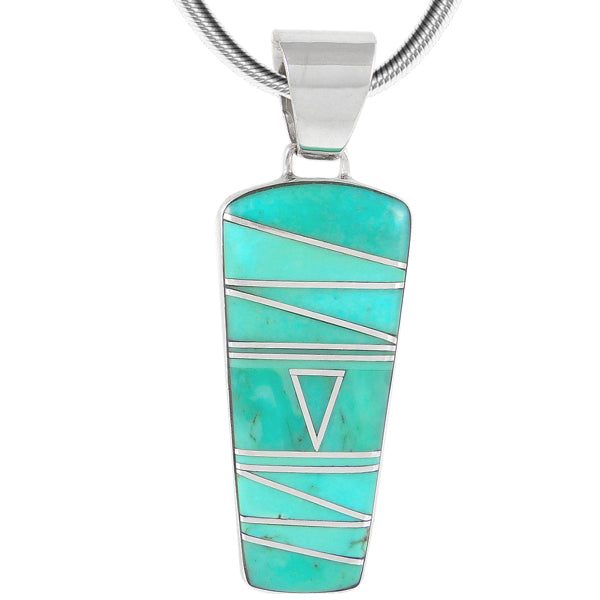 Sterling Silver Pendant Turquoise P3045-C05