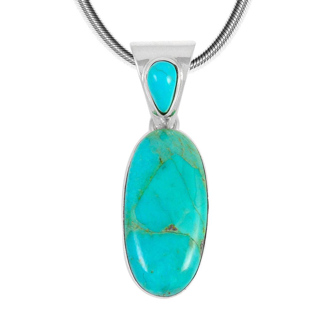Sterling Silver Pendant Turquoise P3076-C75