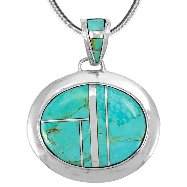 Sterling Silver Pendant Turquoise P3082-LG-C05