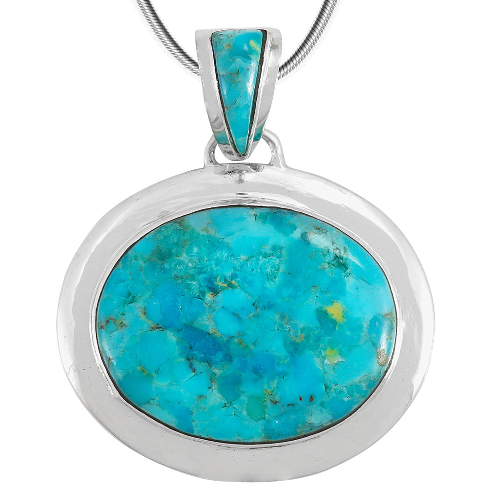 Sterling Silver Pendant Turquoise P3082-LG-C75