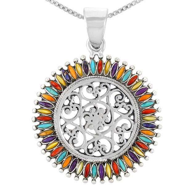 Multicolor Pendant Sterling Silver P3085-C71