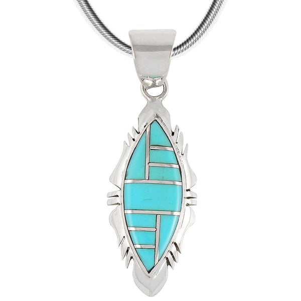 Sterling Silver Pendant Turquoise P3097-C05
