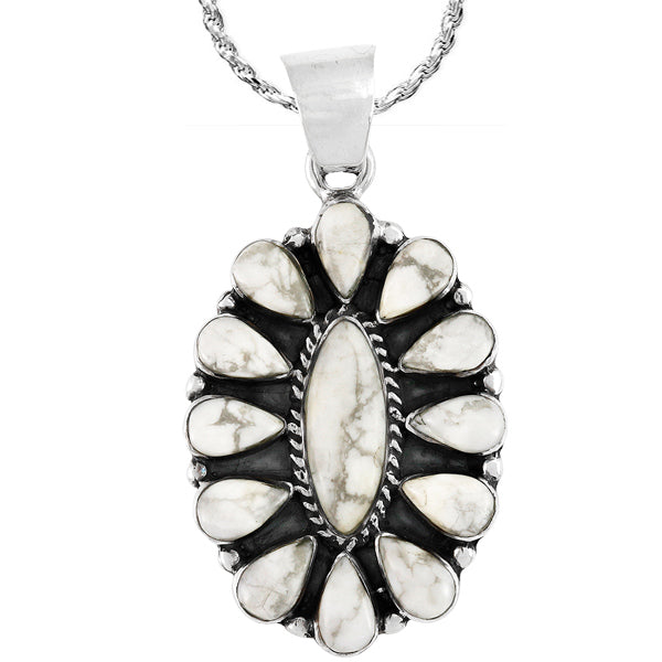 Howlite Pendant Sterling Silver P3099-C103