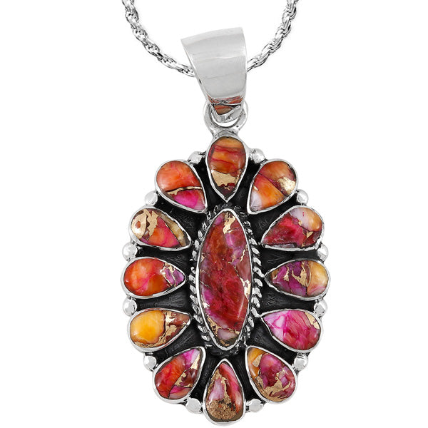 Plum Spiny Pendant Sterling Silver P3099-C92