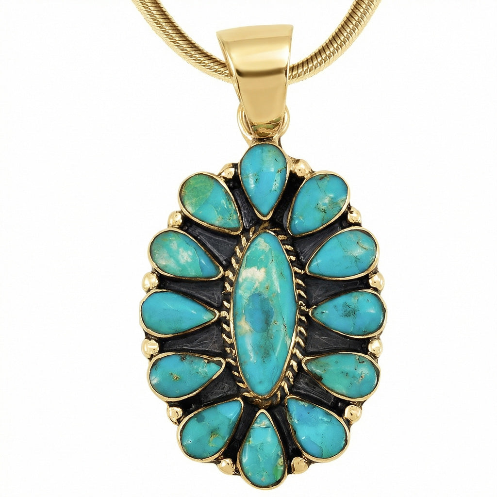 Turquoise Pendant GoldCopper™ P3099-GB-C75