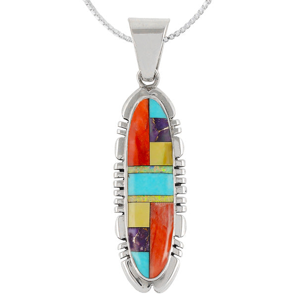 Multicolor Pendant Sterling Silver P3100-C01