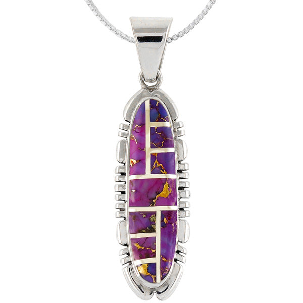 Purple Turquoise Pendant Sterling Silver P3100-C07