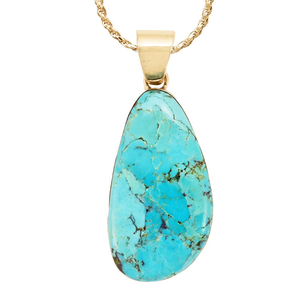 Turquoise Pendant GoldCopper P3102-GB-C75