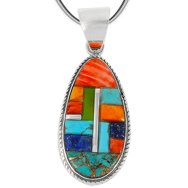 Multicolor Pendant Sterling Silver P3103-C51