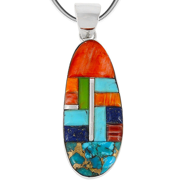 Multicolor Pendant Sterling Silver P3104-C51
