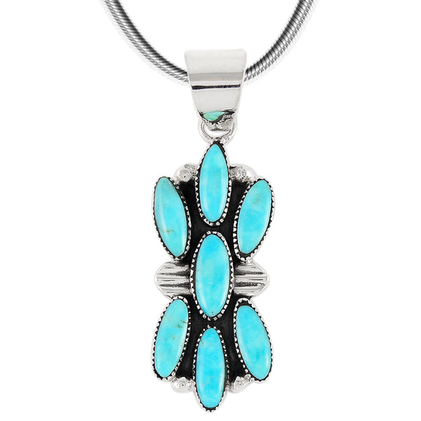 Turquoise Pendant Sterling Silver P3105-C75