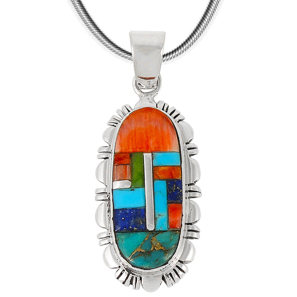 Multicolor Pendant Sterling Silver P3106-C51