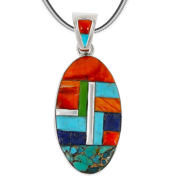 Multicolor Pendant Sterling Silver P3107-C51