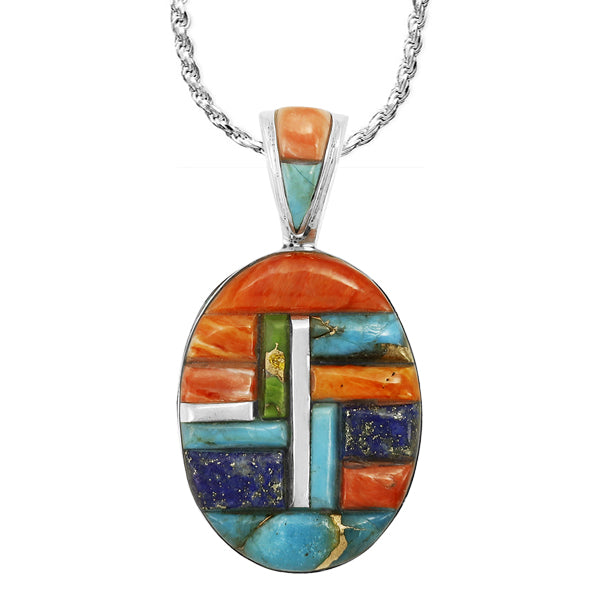 Multicolor Pendant Sterling Silver P3108-C51