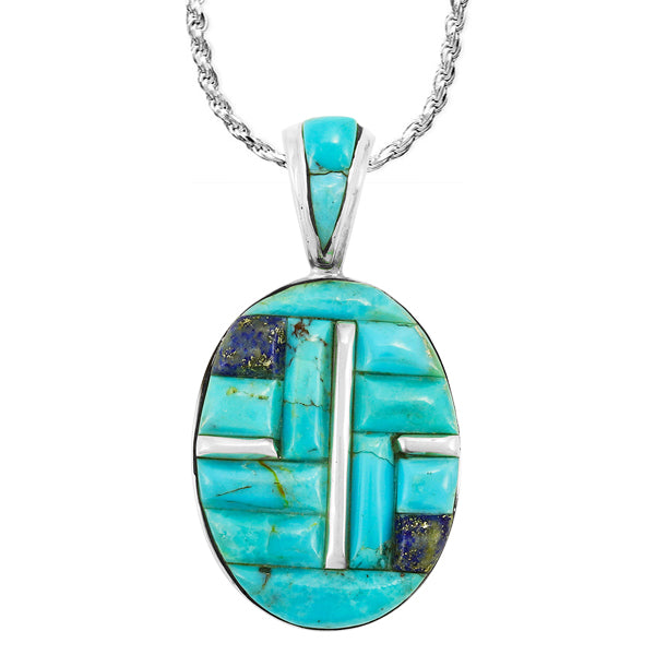Turquoise Pendant Sterling Silver P3108-C55