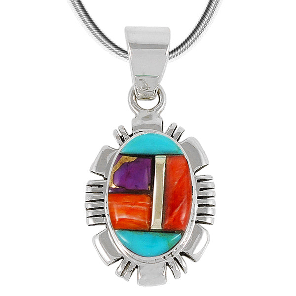 Multicolor Pendant Sterling Silver P3113-C51