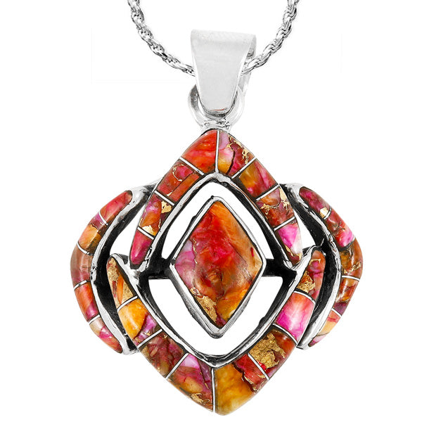 Plum Spiny Pendant Sterling Silver P3115-C92