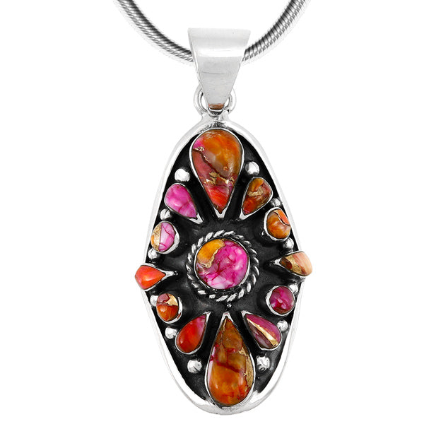 Plum Spiny Pendant Sterling Silver P3116-C92