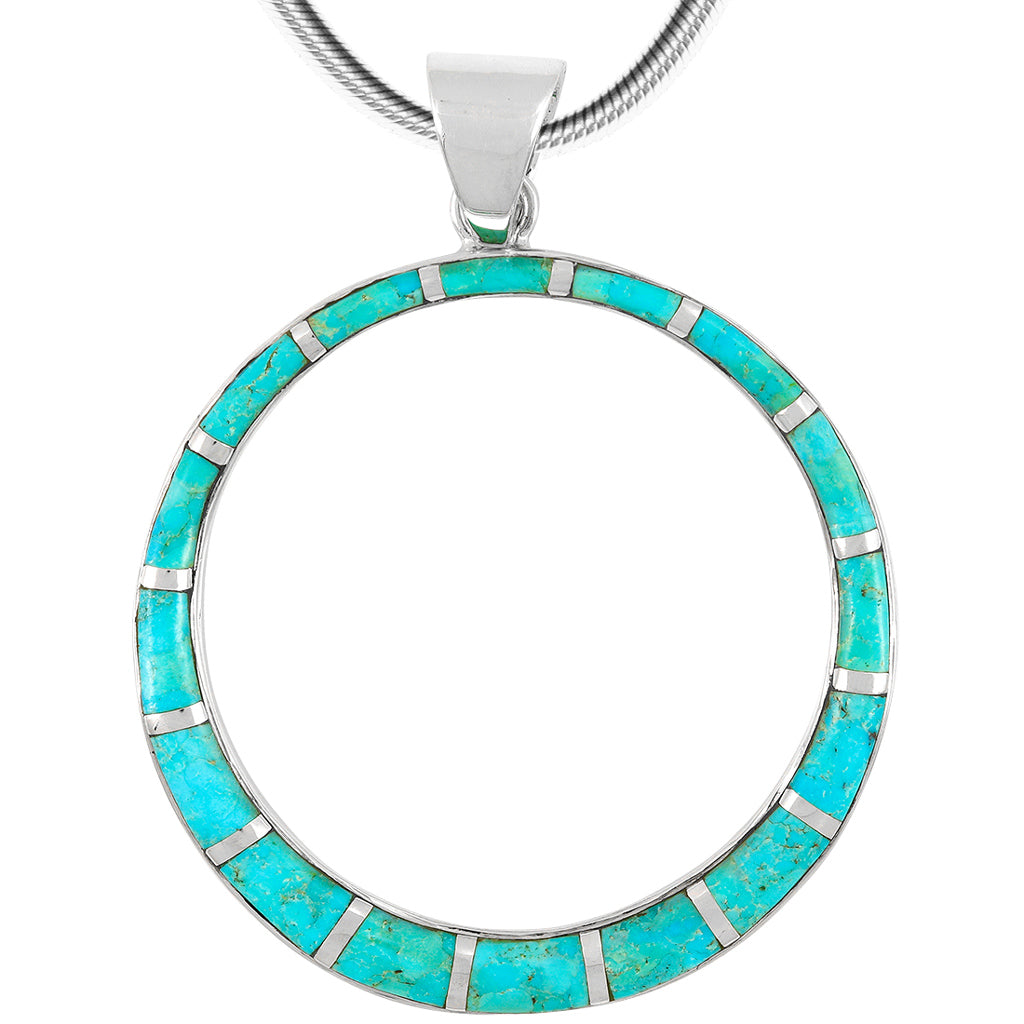 Sterling Silver Pendant Turquoise P3124-C05