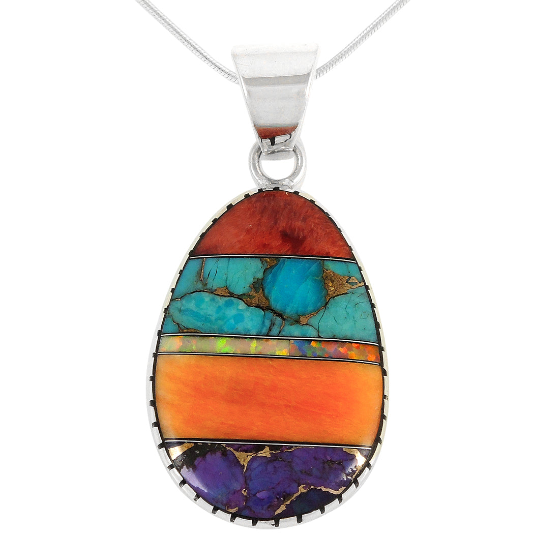 Sterling Silver Pendant Multicolor P3131-C00
