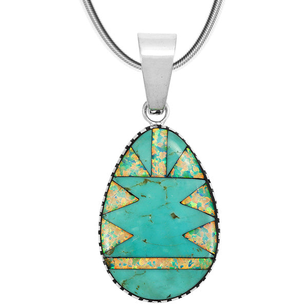 Turquoise Pendant Sterling Silver P3131-C21