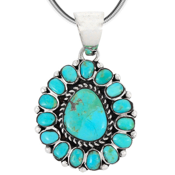 Sterling Silver Pendant Turquoise P3137-SM-C75