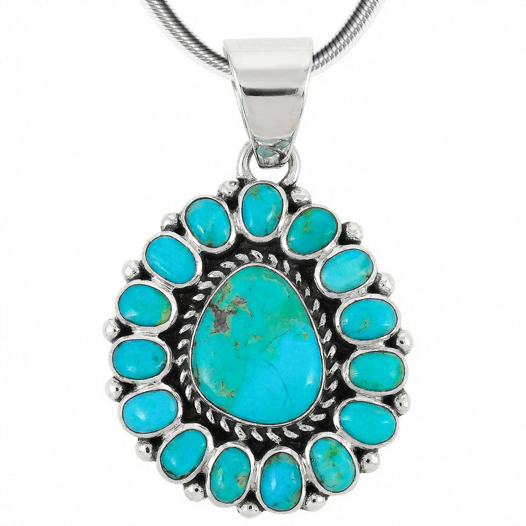 Sterling Silver Pendant Turquoise P3137-SM-C75